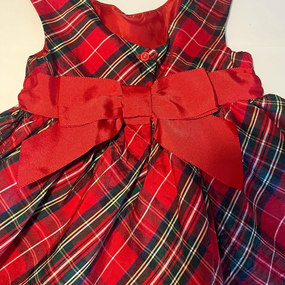 Janie‎ and Jack Dress Sz 2T Tartan Red & Green Party Christmas Holiday